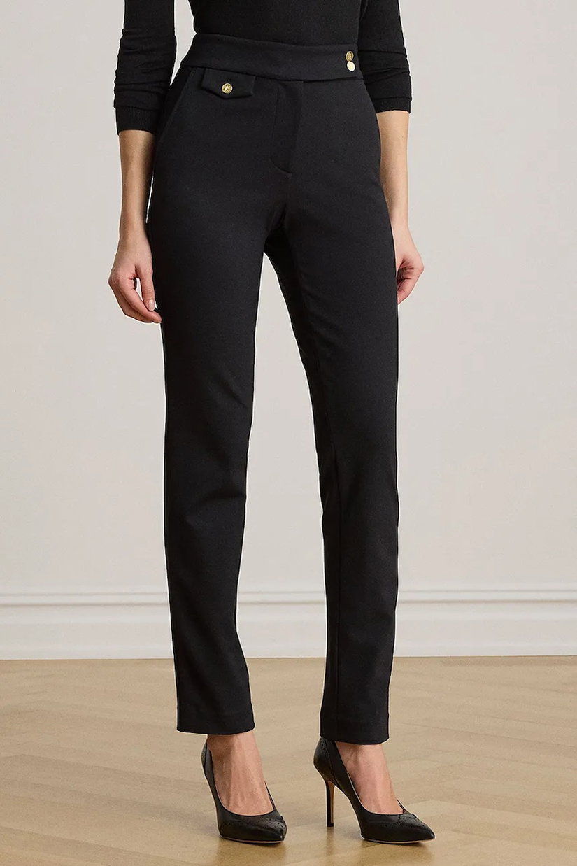 Lauren Ralph Lauren pantaloni slim fit pentru femei cu vâscoză