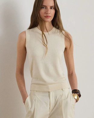 Lauren Ralph Lauren pulover cu guler înalt pentru femei cu amestec de mătase