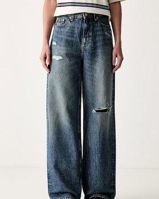 Tommy Jeans blugi wide leg pentru femei