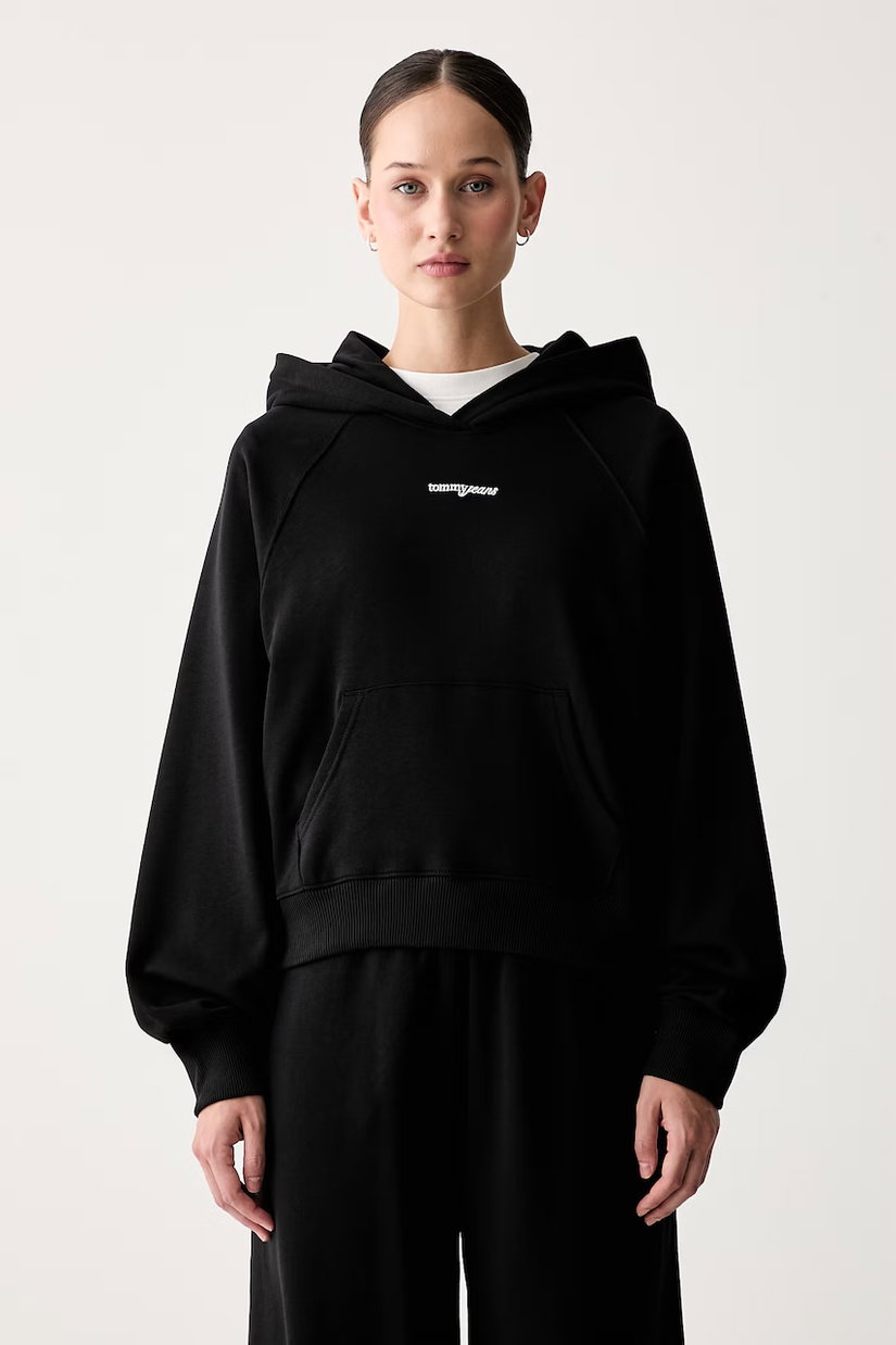 Tommy Jeans hanorac cu glugă pentru femei din bumbac