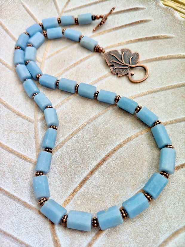 Colier vintage opal blue african