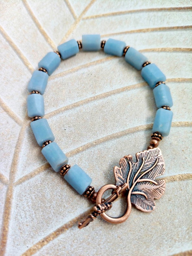 Bratara vintage opal blue african