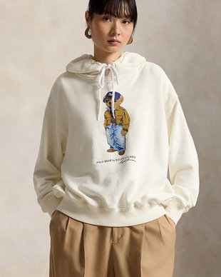 Polo Ralph Lauren hanorac cu glugă pentru femei cu bumbac