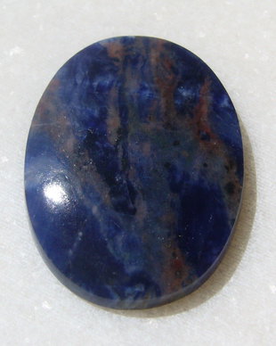 Sodalit cabochon aprox 36x26.5x5 mm