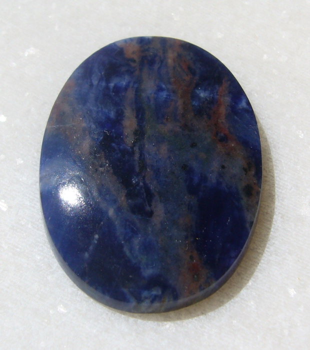Sodalit cabochon aprox 36x26.5x5 mm