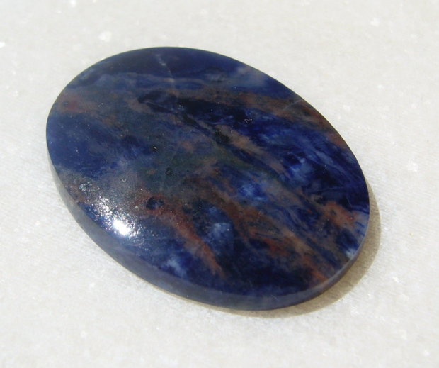 Sodalit cabochon aprox 36x26.5x5 mm