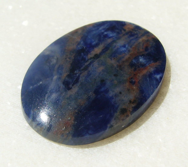 Sodalit cabochon aprox 36x26.5x5 mm