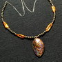 Colier argint perle naturale biwa pirita abalone lant argint boho chic trendy