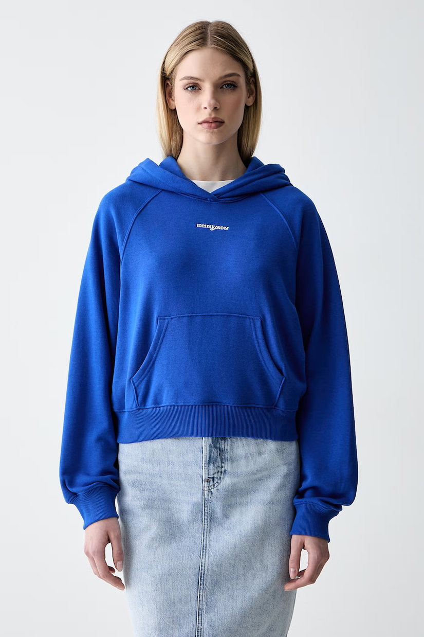 Tommy Jeans hanorac cu glugă pentru femei din bumbac