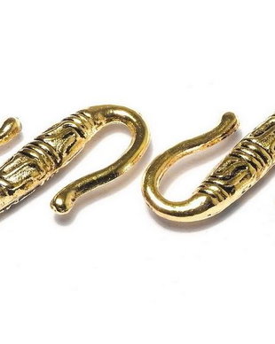 Inchizatoare carlig, auriu antichizat, 25x12 mm