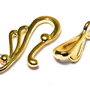 Inchizatoare carlig, aurie, 25x12 mm