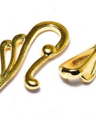 Inchizatoare carlig, aurie, 25x12 mm