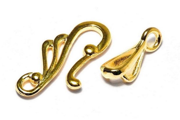 Inchizatoare carlig, aurie, 25x12 mm