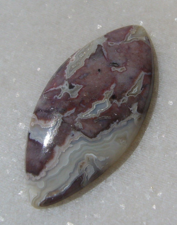 Crazy lace agata cabochon aprox 41.5x20x4.5 mm
