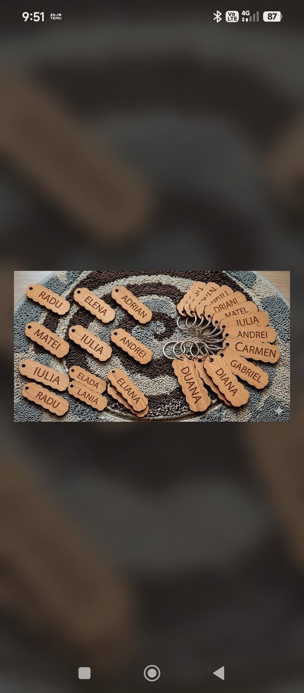 Brelocuri Nume Gravate pe Lemn Cadou Personalizat și Mărturii