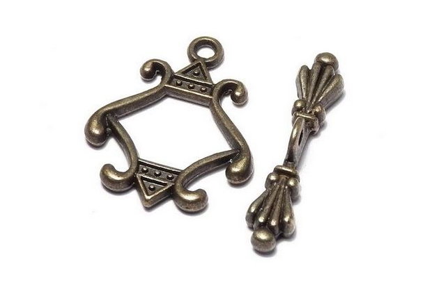 Inchizatoare toggle, bronz, 13x18 mm