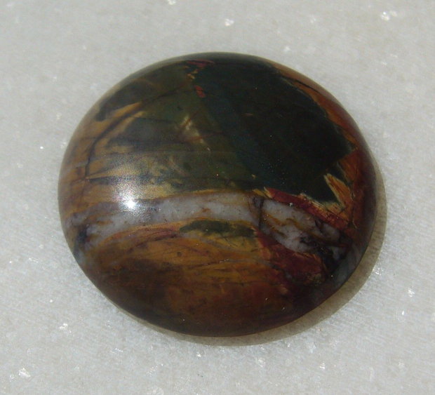 Picasso jasper cabochon aprox 30x7 mm