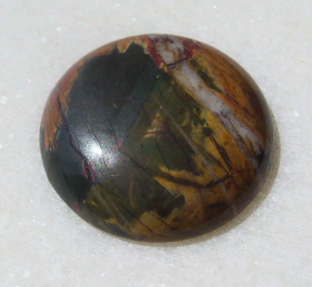 Picasso jasper cabochon aprox 30x7 mm