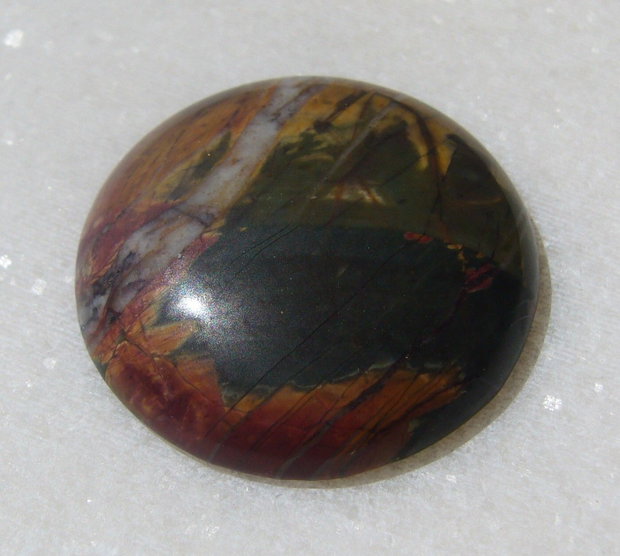 Picasso jasper cabochon aprox 30x7 mm