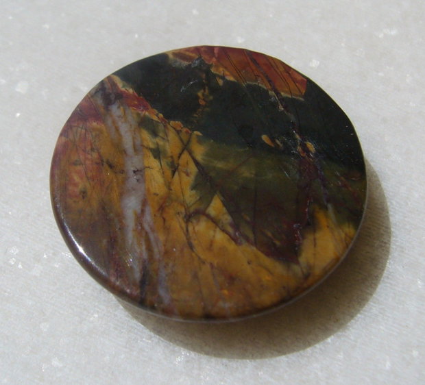 Picasso jasper cabochon aprox 30x7 mm