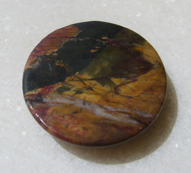 Picasso jasper cabochon aprox 30x7 mm