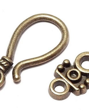Inchizatoare carlig, bronz, 24x11 mm