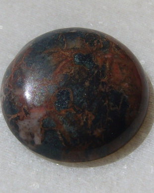 Picasso jasper cabochon aprox 25x7 mm