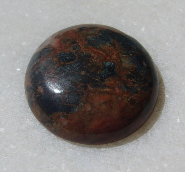Picasso jasper cabochon aprox 25x7 mm
