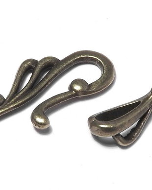 Inchizatoare carlig, bronz, 25x12 mm