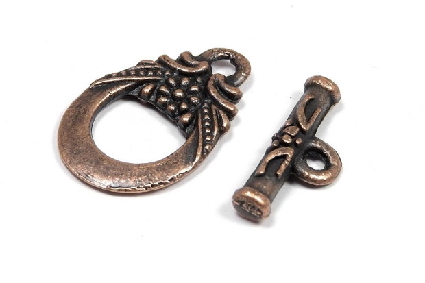 Inchizatoare toggle, cupru, 19x11 mm