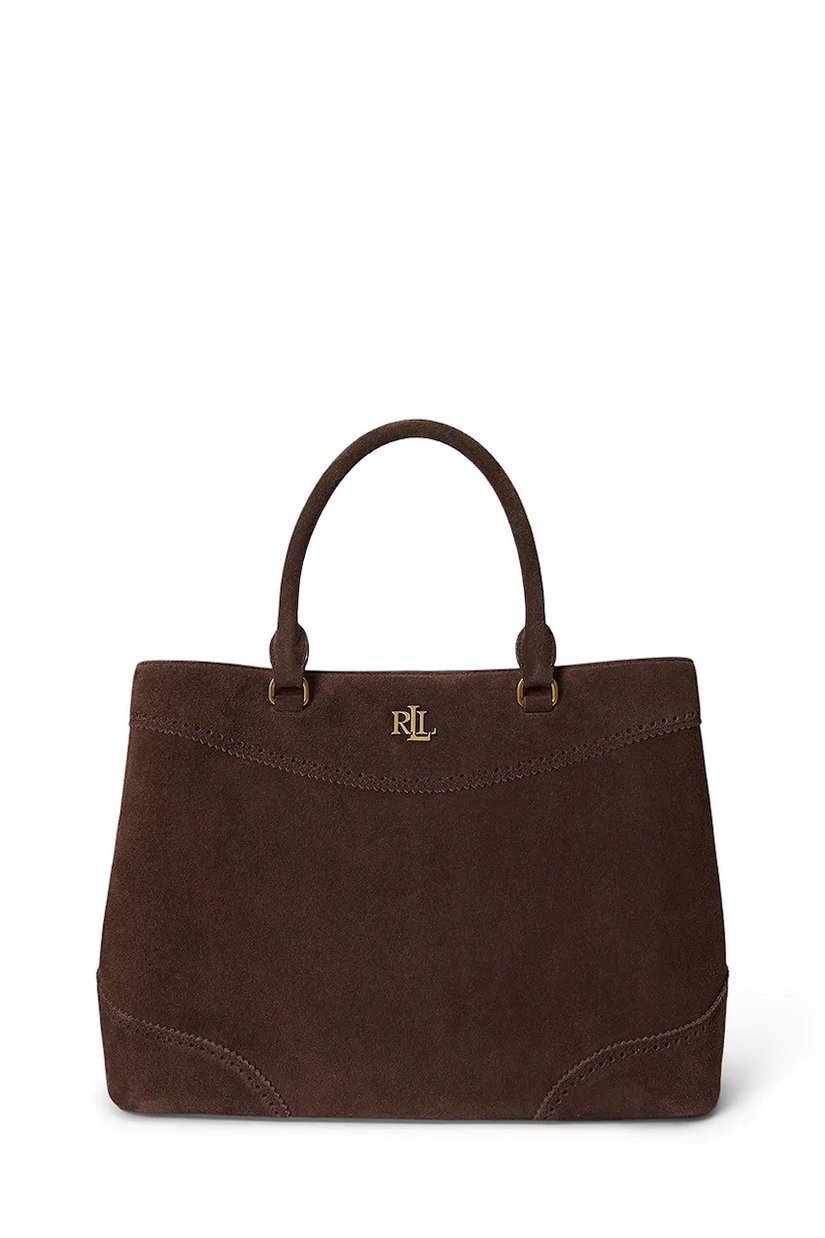 Lauren Ralph Lauren geantă shopper pentru femei din piele întoarsă