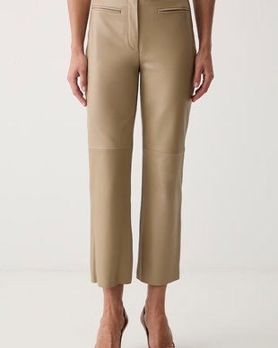 BOSS pantaloni pentru femei din piele Simary