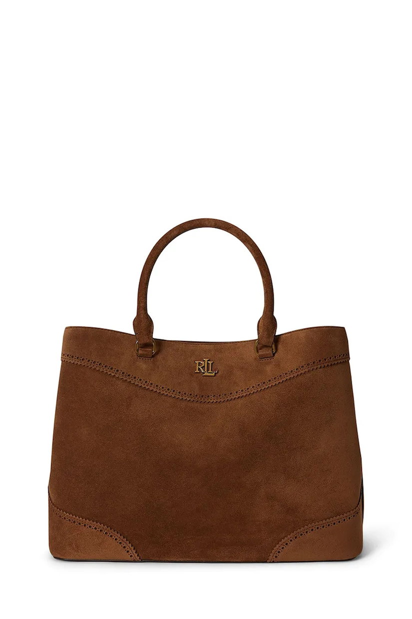 Lauren Ralph Lauren geantă shopper pentru femei din piele întoarsă