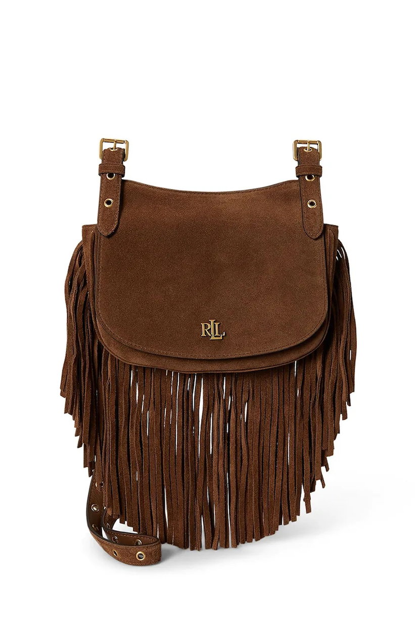 Lauren Ralph Lauren geantă crossbody pentru femei din piele întoarsă