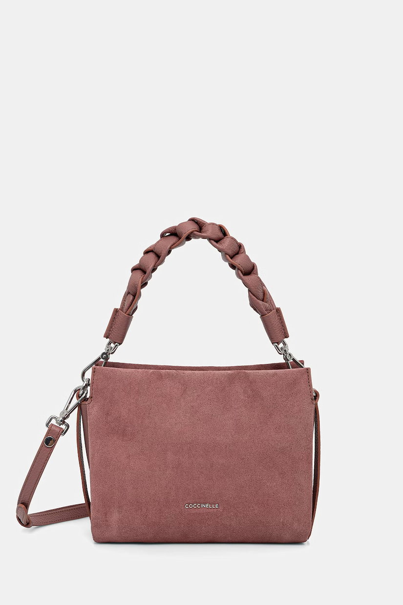 Coccinelle geantă crossbody pentru femei din piele întoarsă