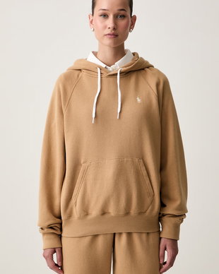 Polo Ralph Lauren hanorac cu glugă pentru femei cu bumbac
