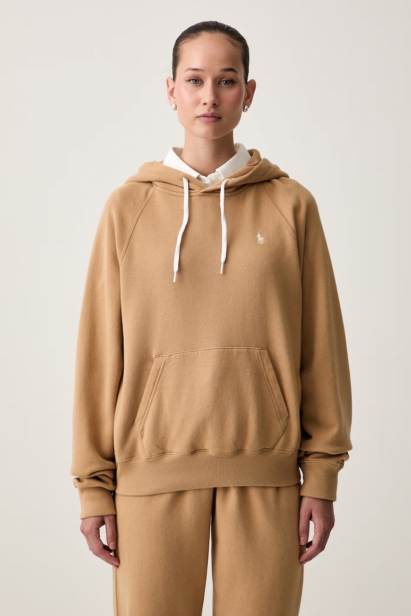 Polo Ralph Lauren hanorac cu glugă pentru femei cu bumbac