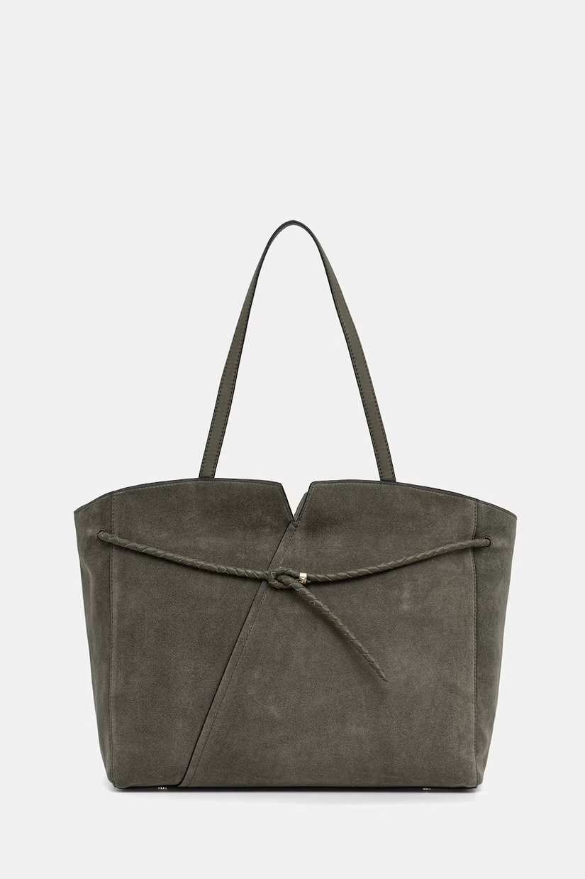 BOSS geantă shopper pentru femei din piele întoarsă BOSS REVERS TOTE S