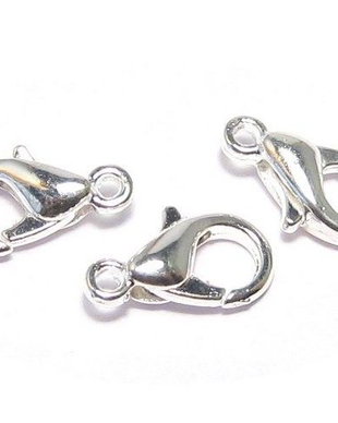 Inchizatoare lobster, metalica, 10x6 mm, argintie