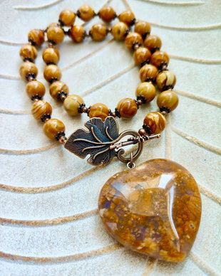 Colier vintage Inima Jasp Elephant