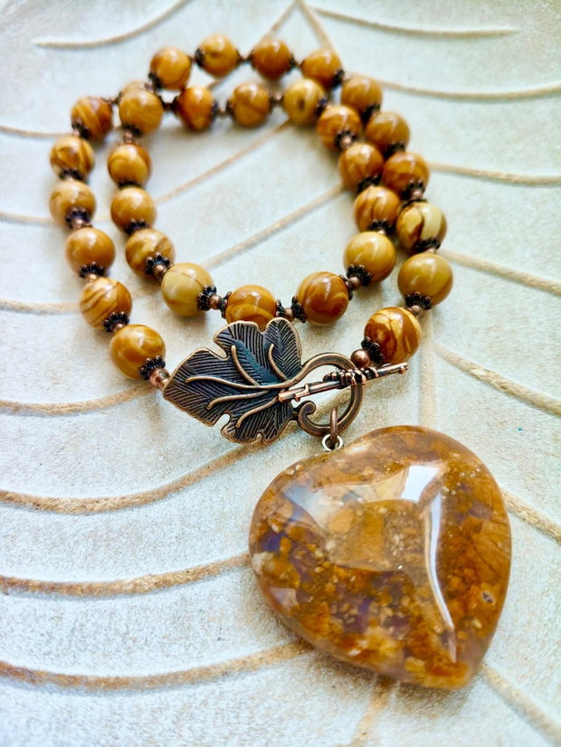 Colier vintage Inima Jasp Elephant