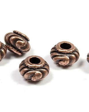 Distantier metalic, cupru, 6x4 mm