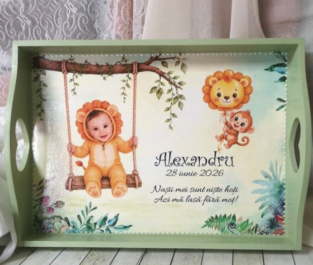 Set personalizat pentru un an/ taiere mot - tema Leu