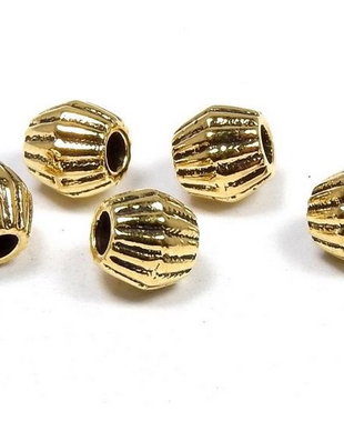 Distantier metalic, auriu antichizat, 4x4.5 mm