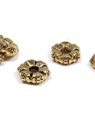 Distantier metalic, auriu antichizat, 5x1.5 mm