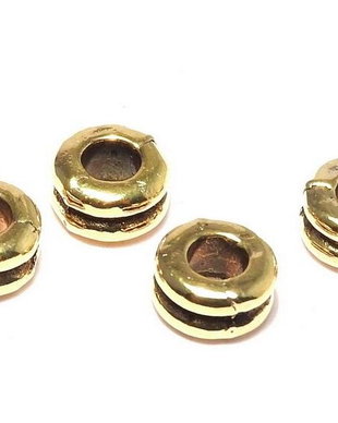 Distantier metalic, auriu antichizat, 5x4 mm
