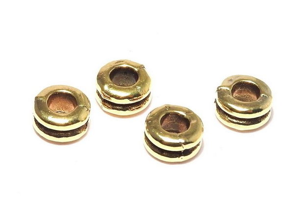 Distantier metalic, auriu antichizat, 5x4 mm
