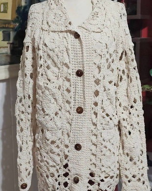 Cardigan jacheta croșetată