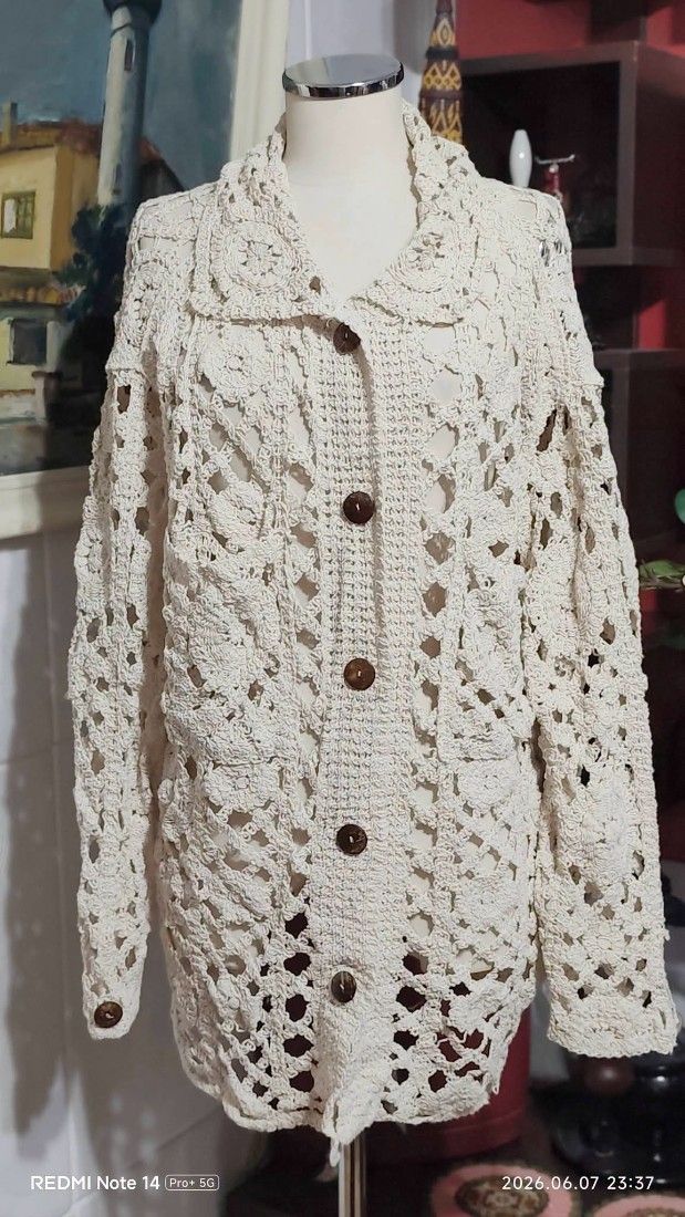 Cardigan jacheta croșetată