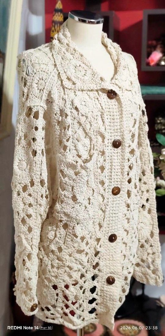 Cardigan jacheta croșetată